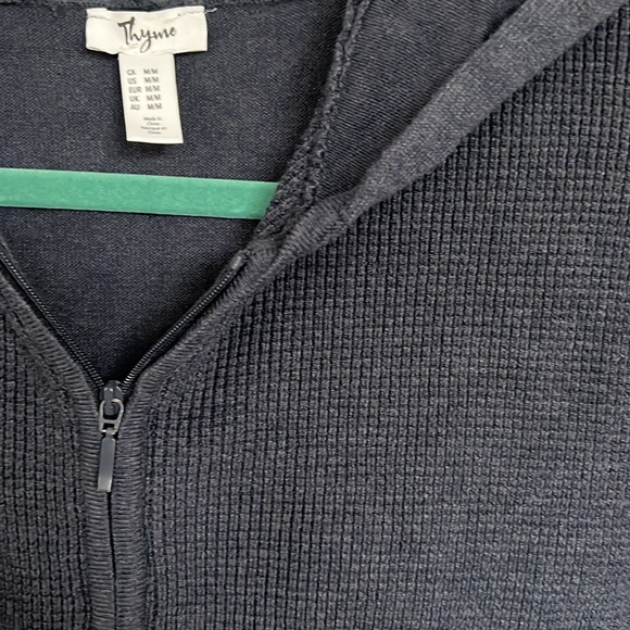 Thyme Maternity 1/4 Zip Up Hoodie Sweater - Picture 2 of 3